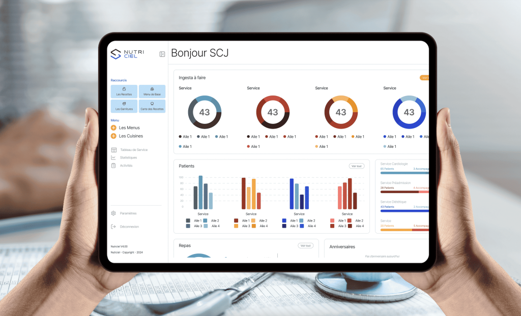 Tableau de service : une vue centralisée pour le suivi nutritionnel des patients