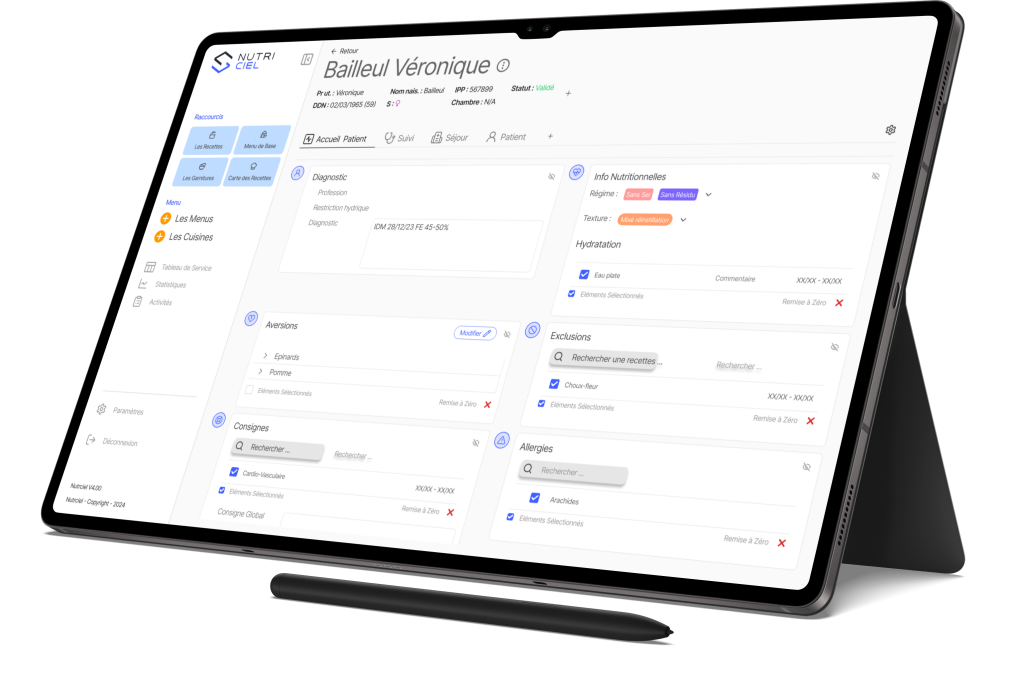 Fiche patient : une prescription nutritionnelle sur mesure